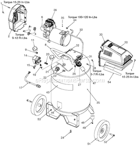Page A Diagram and Parts List for 919-72432 Type 1 Black and Decker Compressor